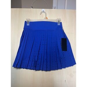 T/S Thrive Royal Blue Star Laser Cut Pleated Tennis Skort FM7249063T Small NWT